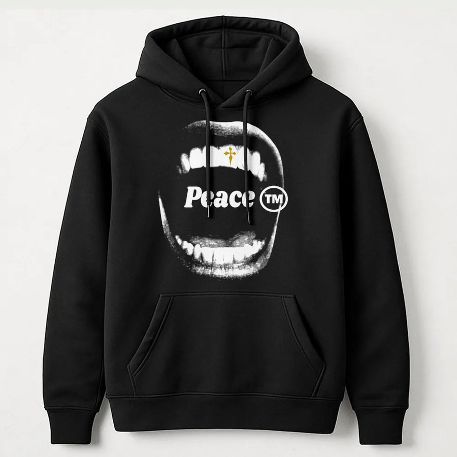 Purpoz Peace Hoodie | Minimalist Graphic Pullover | Cotton-Polyester Blend | Premium Unisex Casual Gift For Adults