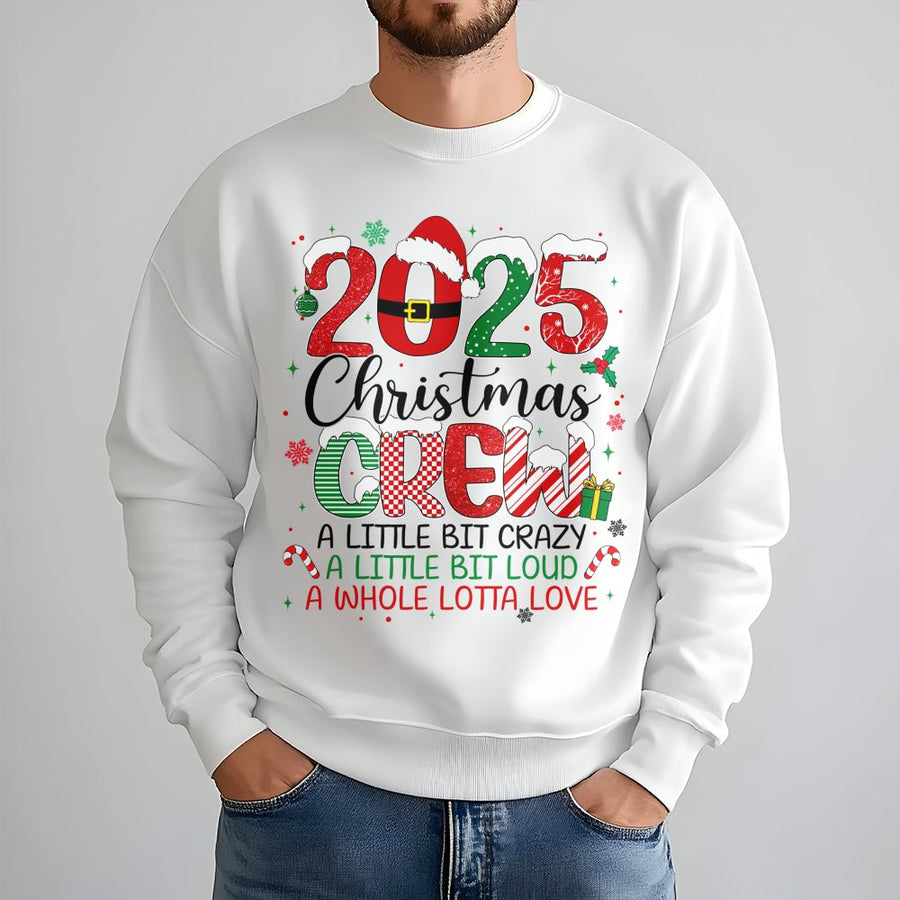 2025 Christmas Crew Sweatshirt | Funny Family Matching Holiday Graphic | Soft Cotton Blend | Unisex Gift for Holiday Season Party