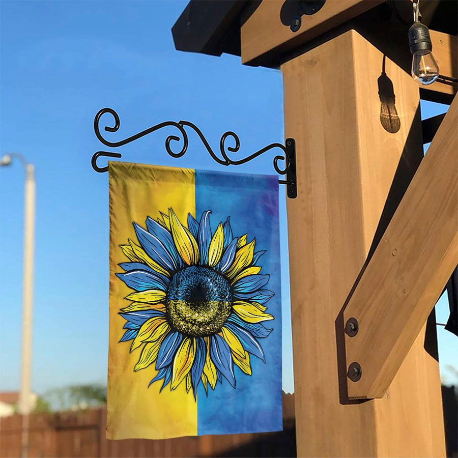 Ukraine Sunflower Garden Flag | Blue and Yellow Floral Peace Decor | Premium Weather-Resistant Polyester | Outdoor Yard Gift for Freedom Supporters