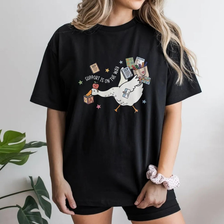 Silly Goose SPED Teacher T-Shirt | Funny Cartoon Support Design | Premium Cotton Blend | Special Education Teacher Appreciation Gift