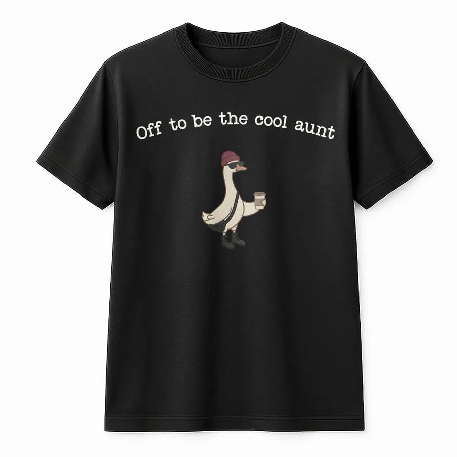 Cool Aunt T-Shirt | Funny Silly Goose Graphic Sweatshirt | Premium Cotton Blend | Aunt To Be Gift, Pregnancy Announcement for Sister