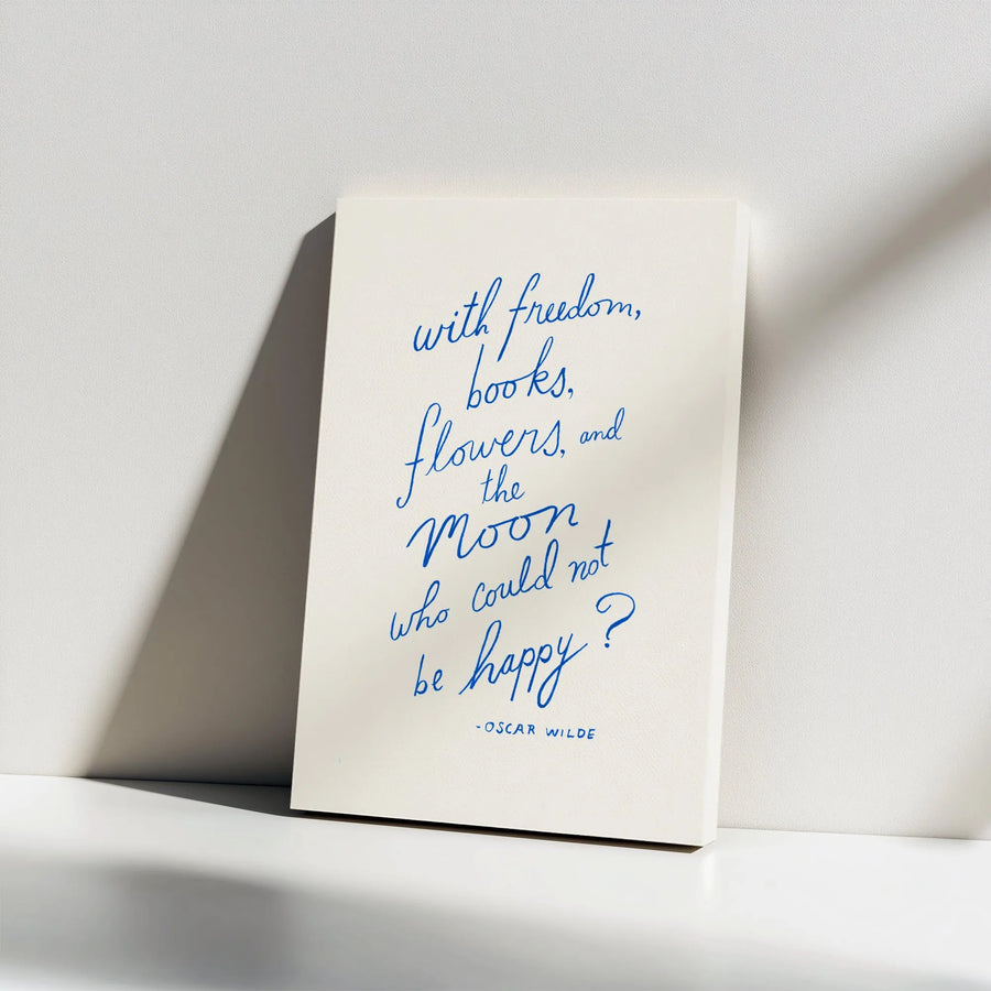 Oscar Wilde Freedom Quote Vertical Canvas | Inspirational Quote Wall Art | Premium Gallery-Wrapped Canvas | Gift for Book Lovers & Readers