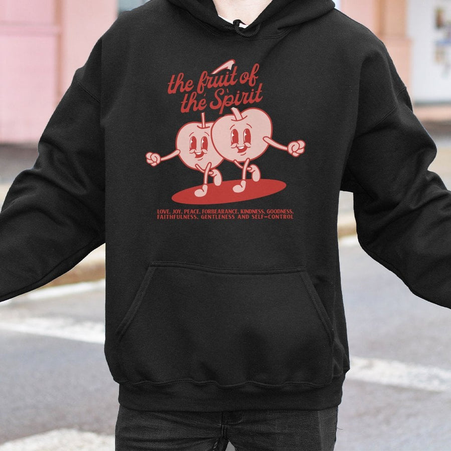 Fruit Of The Spirit Hoodie | Retro Christian Graphic Apparel | Cotton-Polyester Premium Blend | Aesthetic Bible Verse Gift For Women And Men