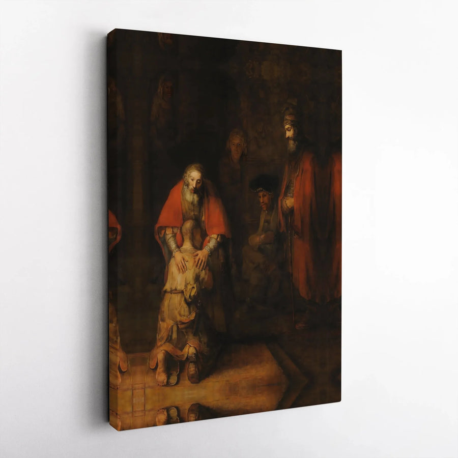 Prodigal Son Canvas Print | Rembrandt Masterpiece Reproduction | Premium Fade-Resistant Canvas | Christian Home Decor Gift