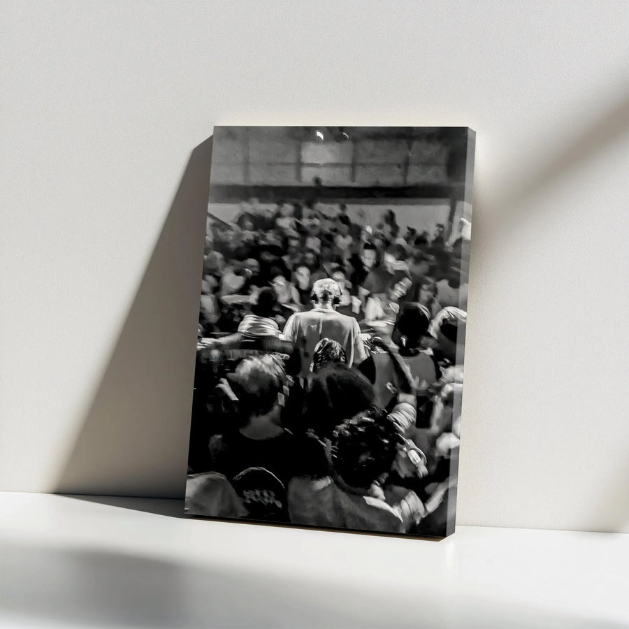 DJ Performance Canvas Print | Black and White Music Festival Wall Art | Gallery Wrapped 1.25 Inch Depth | Premium Gift for EDM Producers and DJs