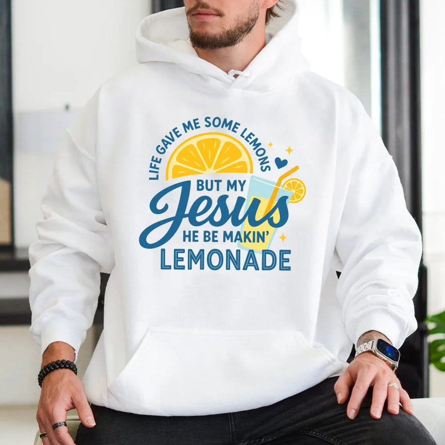Jesus Lemonade Hawaiian Shirt | Inspirational Quote Cuban Collar | Breathable Polyester | Premium Christian Faith Gift for Men