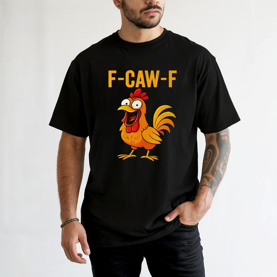 Funny Chicken T-Shirt | Goofy Rooster Cartoon Graphic | 100% Cotton Premium Tee | Unique Animal Lover Gift for Men and Women