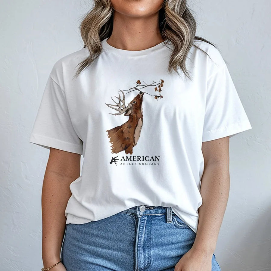 Buck Scrape Graphic Tee | Whitetail Deer Hunting Shirt for Men | Premium Comfort Colors Cotton | Unique Hunter Gift