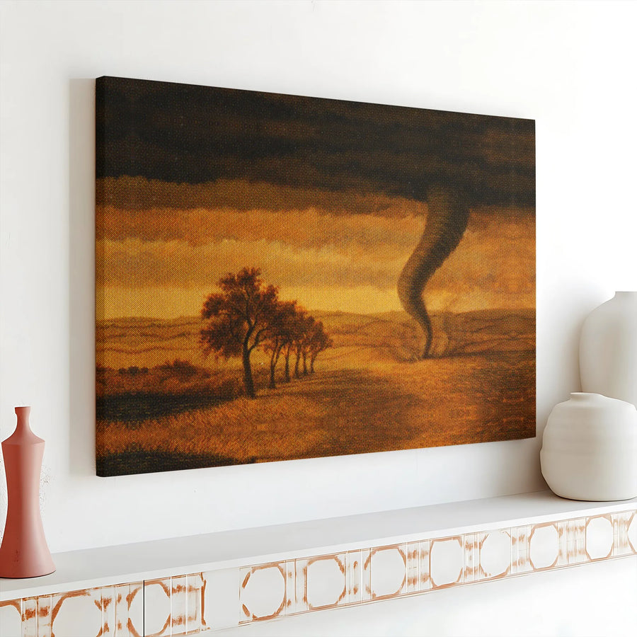 Tornado Landscape Canvas Print | Dramatic Weather Storm Wall Art | Premium Gallery Wrapped Canvas | Storm Chaser Gift for Living Room Decor