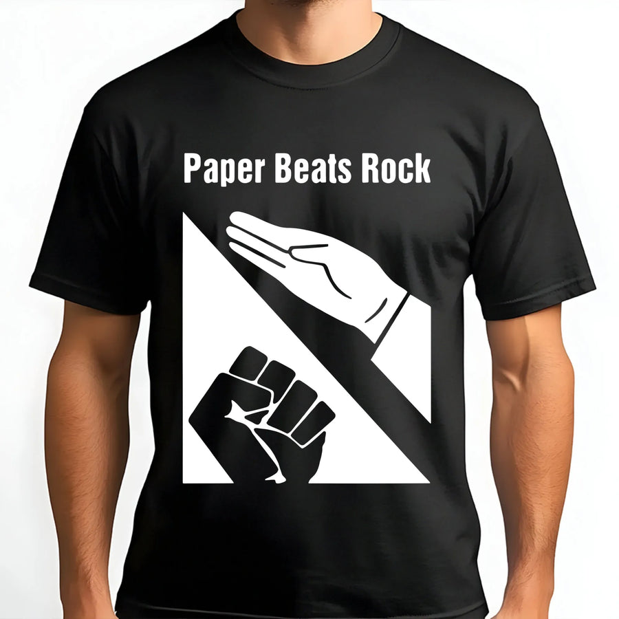 Paper Beats Rock T-Shirt Funny Paper Beats Rock Merch T-Shirt Unisex
