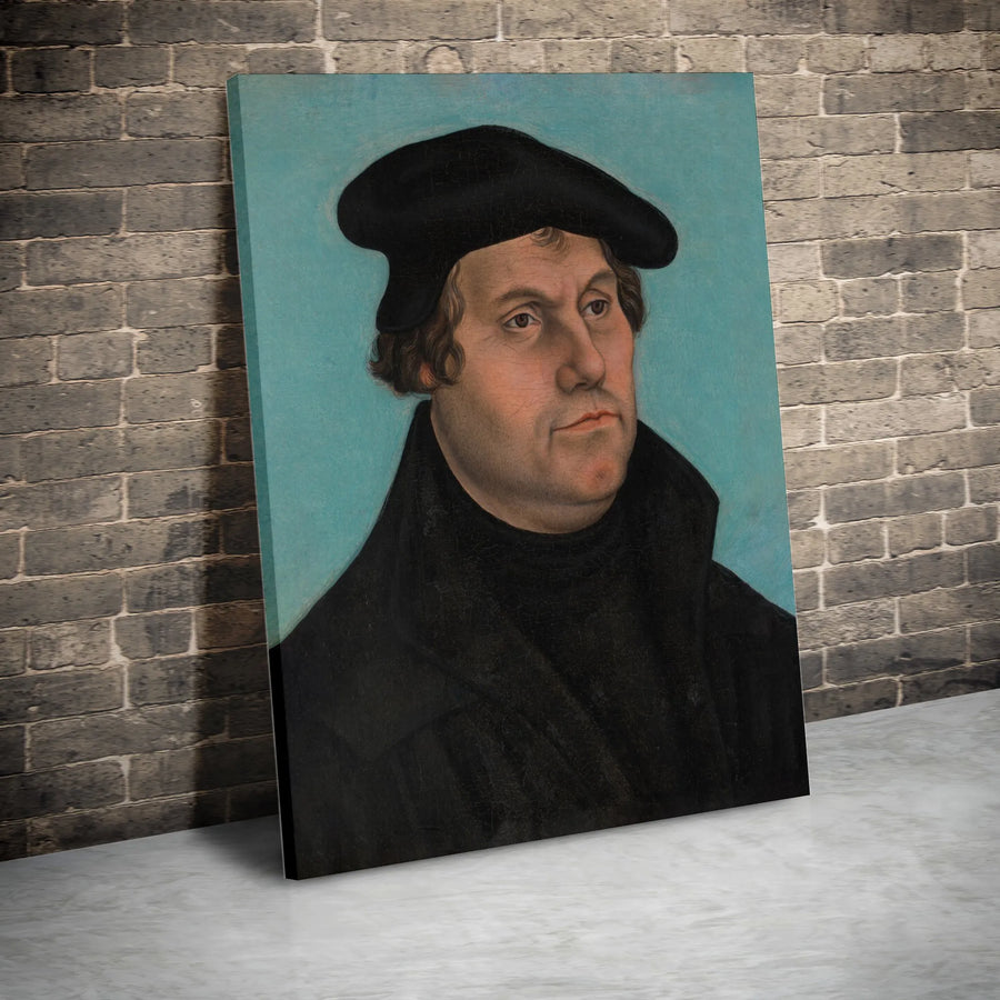Martin Luther Portrait Canvas | Lucas Cranach the Elder Fine Art | Premium Gallery Wrapped Print | Reformation Historical Wall Decor Gift