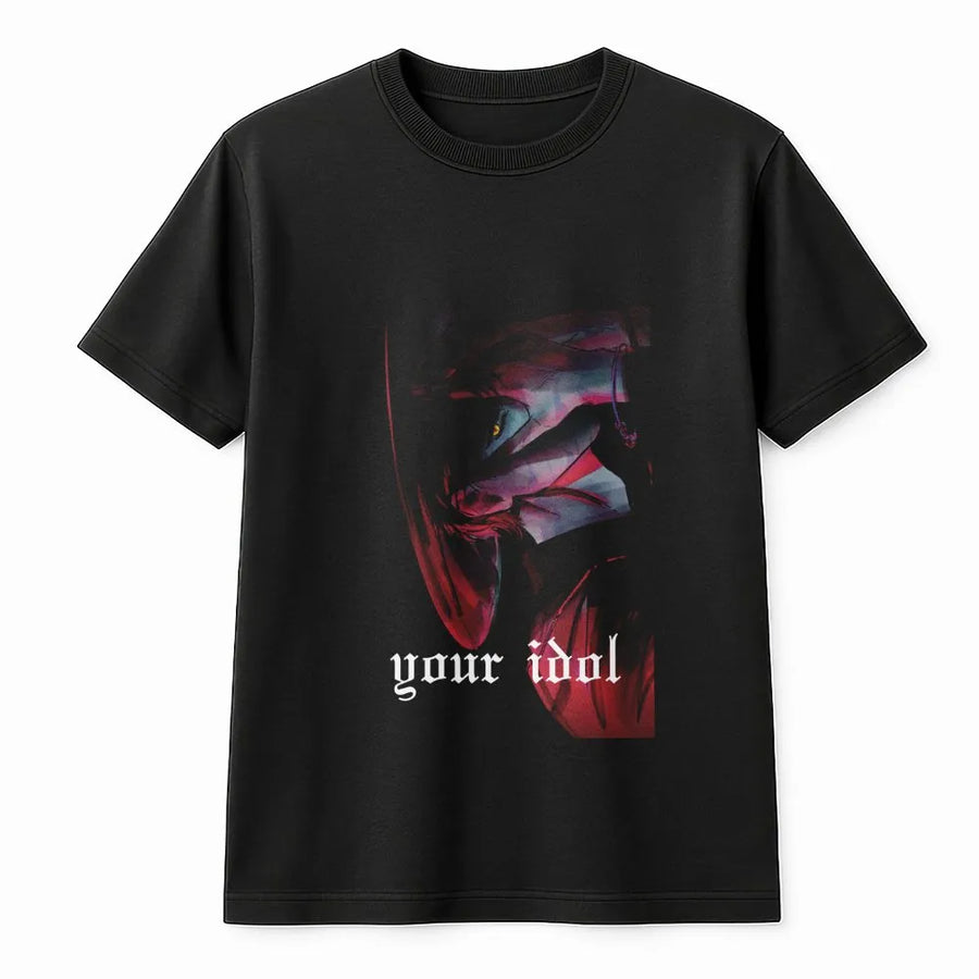 Your Idol Anime Graphic T-Shirt | Dark Aesthetic Demon Hunter Design | Premium Cotton Unisex Tee | Gift for Manga and Otaku Fans