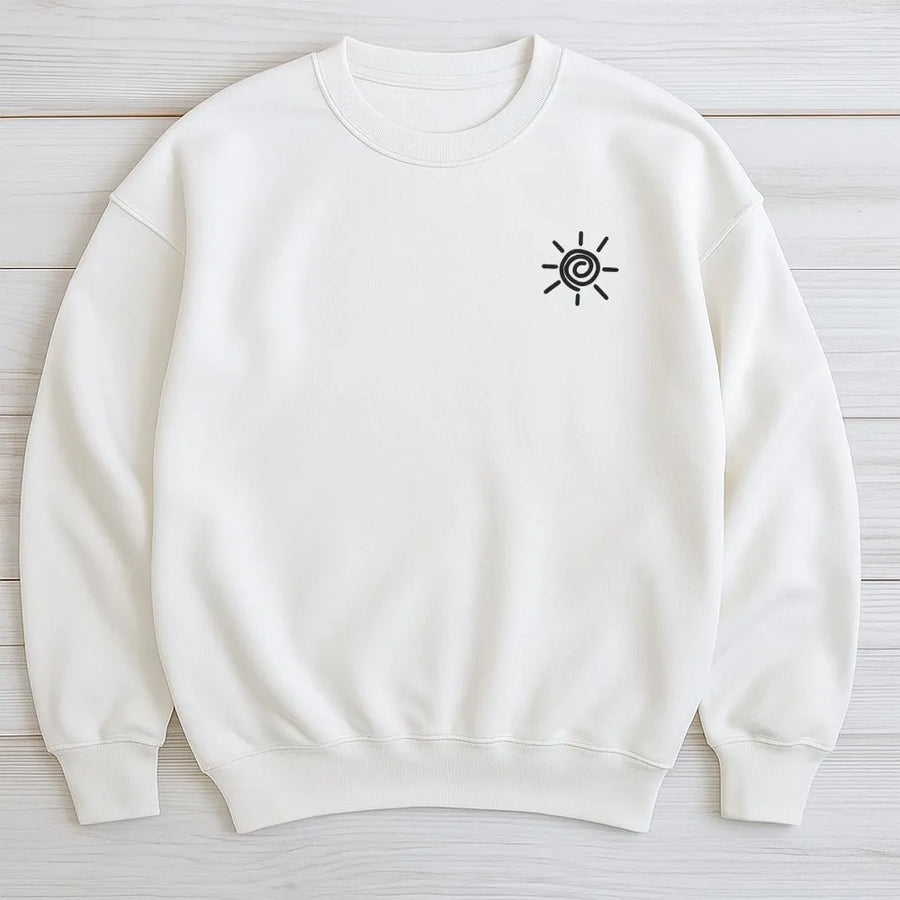 Minimalist Sun Sweatshirt | Aesthetic Oversized Sweatshirt | Premium Cotton Blend | Gift for Women, Summer Beach Style