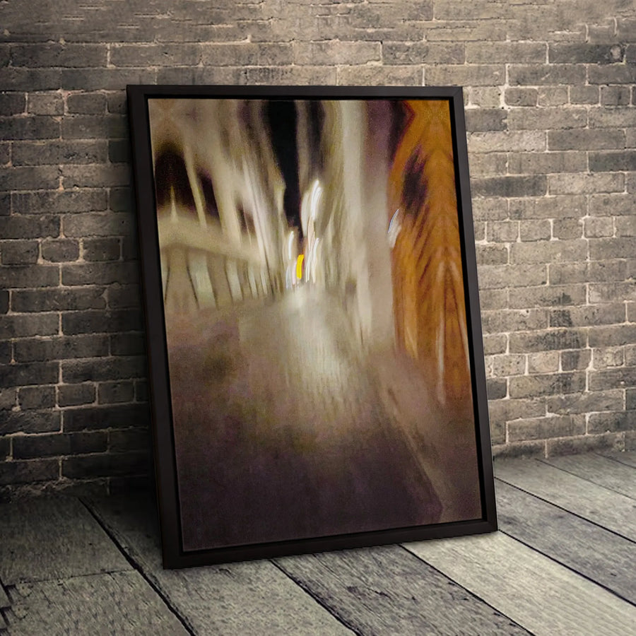 Abstract City Street Canvas Wall Art | Night Motion Blur Streetscape | Gallery-Quality 1.25" Profile | Modern Home Decor Gift