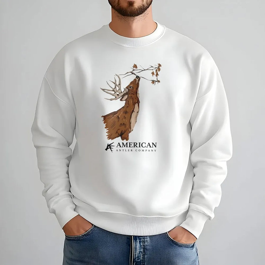 Buck Scrape Graphic Sweatshirt | Whitetail Deer Hunting Shirt for Men | Premium Comfort Colors Cotton | Unique Hunter Gift