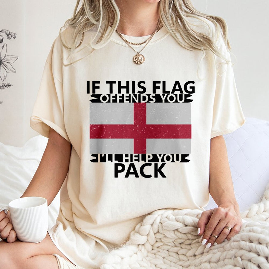 England Flag T-Shirt | St George Cross Patriotic Quote Design | 100% Cotton Premium Tee | Unisex Gift for British Pride and Football Fans