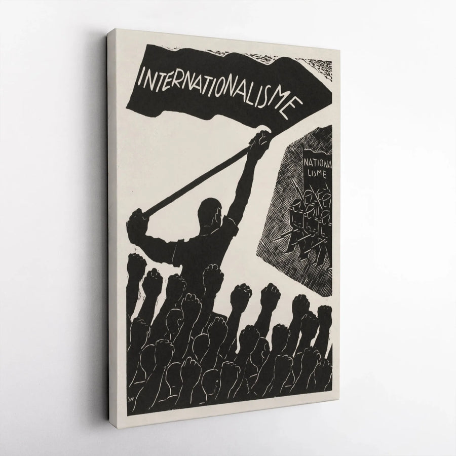 Internationalisme vs Nationalisme Wall Art | Protest Canvas Print | Premium Gallery-Wrapped Decor | Social Activism Statement Piece