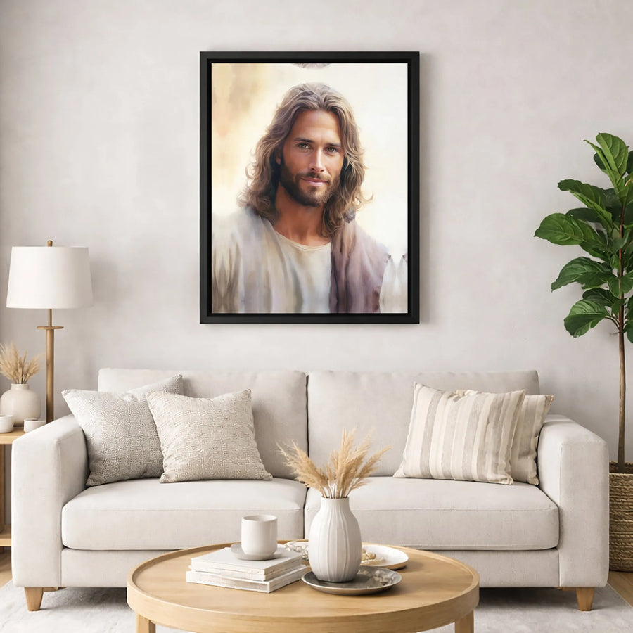 Jesus Christ Portrait Canvas | Religious Wall Art | Premium Fade-Resistant Print | Spiritual Home Decor Gift