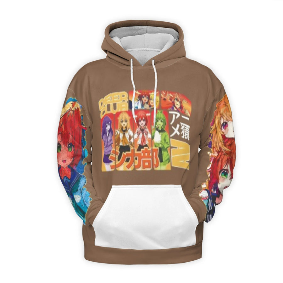 Anime Girl Hoodie | 3D All-Over Print Deer Club Graphic | Premium Polyester Brushed Fleece | Unisex Streetwear Gift for Otaku