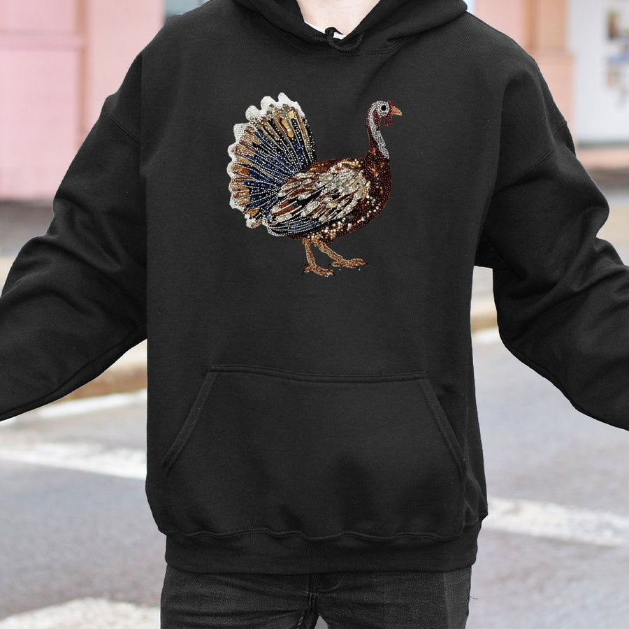 Thanksgiving Turkey Hoodie | Vintage Graphic Fall Bird Art | Premium Cotton Blend | Cozy Autumn Gift For Men And Women