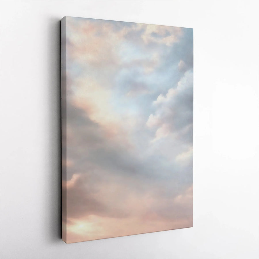 Pastel Cloudscape Canvas Wall Art | Soft Sky Sunset Aesthetic | Premium Fade-Resistant Print | Minimalist Modern Home Decor Gift