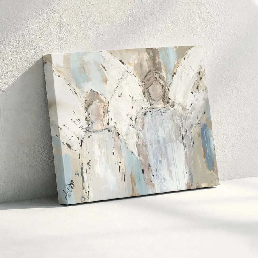 Abstract Angel Canvas Wall Art | Modern Impressionist Painting Print | Premium Canvas Print | Spiritual Wall Decor Gift