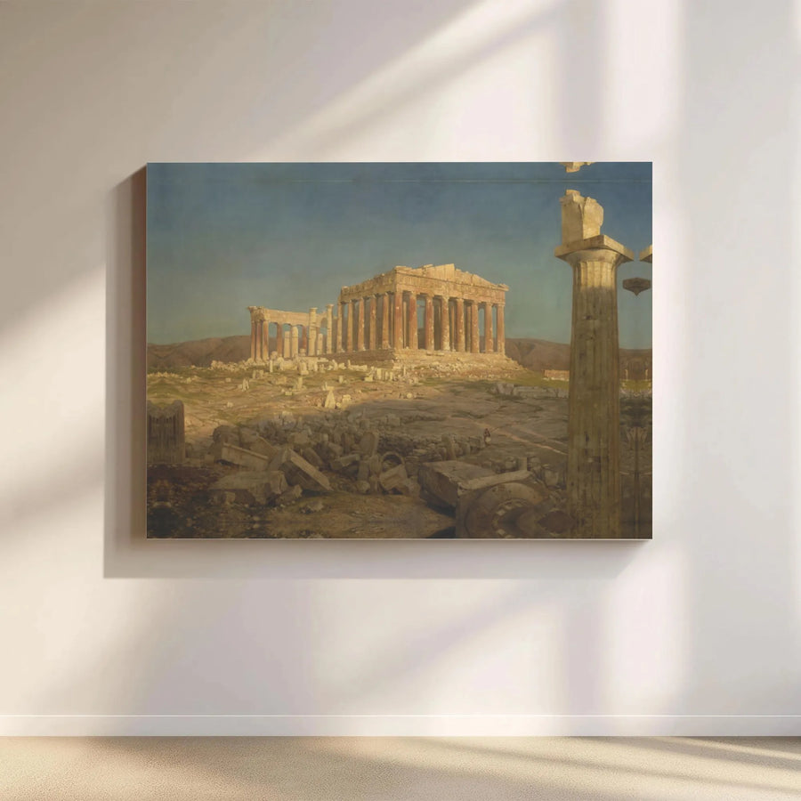 The Acropolis of Athens Canvas Print | Leo von Klenze Classical Art | 1.25 Inch Gallery Wrap | Museum Quality Fine Art Gift for History Lovers