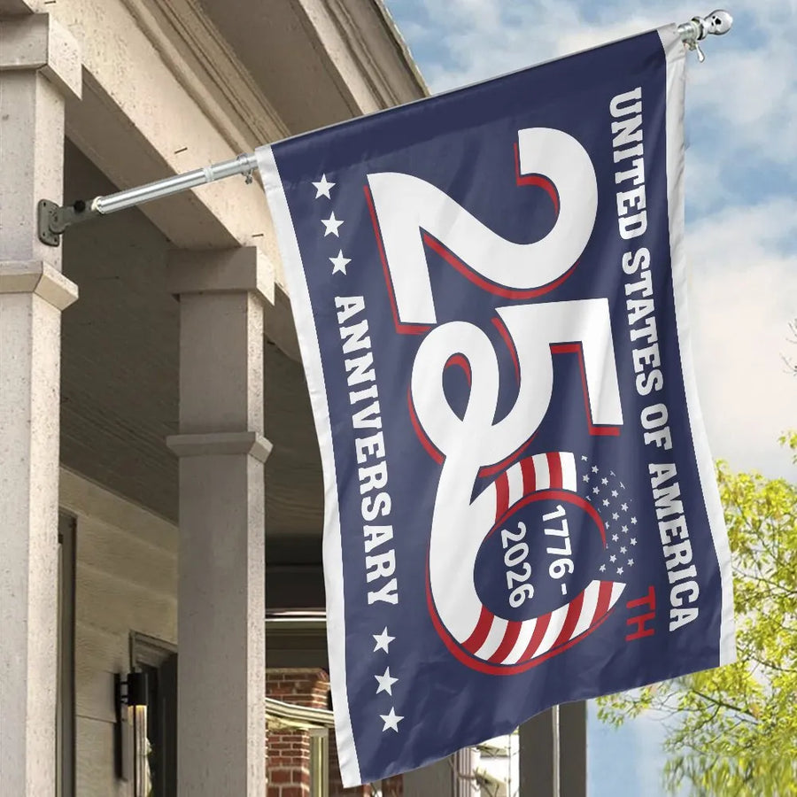 USA 250th Anniversary Flag | 1776-2026 Commemorative Banner | Double Sided Polyester Fabric | Patriotic Collector's Gift for Home & Yard Decor