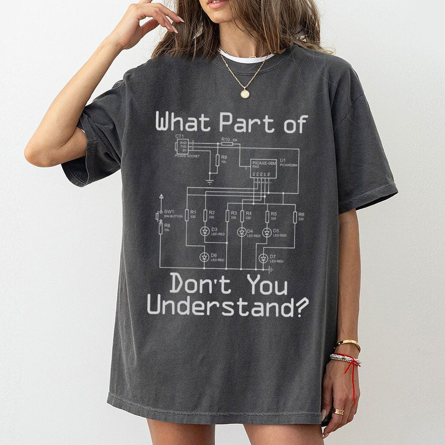 Electrical Engineer T-Shirt | Circuit Diagram Funny Tech Quote | Premium Cotton Tee | Gift for Software Hardware Developer or Student