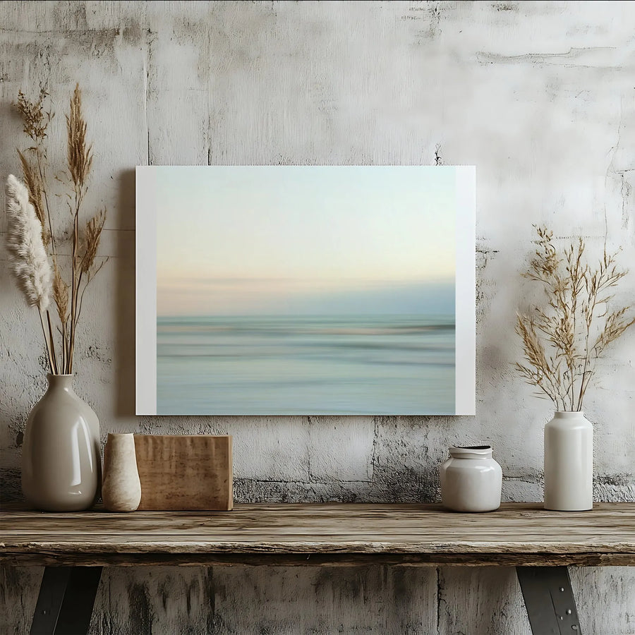 Abstract Ocean Canvas Wall Art | Serene Coastal Motion Blur Print | Premium Fade-Resistant Canvas | Modern Minimalist Home Decor Gift
