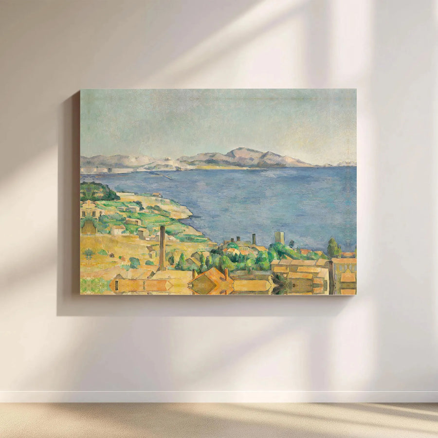 Paul Cézanne The Bay Of Marseille Canvas Print | L'Estaque Impressionist Landscape Art | 1.25 Inch Gallery Wrap | Museum Quality Home Decor