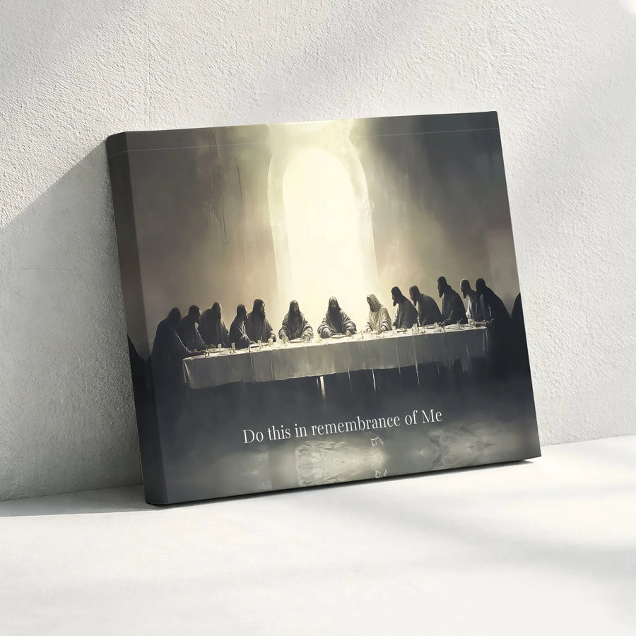 Last Supper Canvas Print | Do This In Remembrance of Me Wall Art | Premium Gallery-Wrapped Religious Decor | Christian Home Gift for Believers