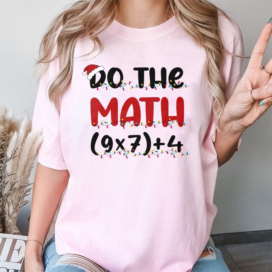 Do The Math Christmas Teacher T-Shirt | Funny Holiday Equation Graphic | Premium Cotton Unisex Tee | Gift for Math Teachers & Students