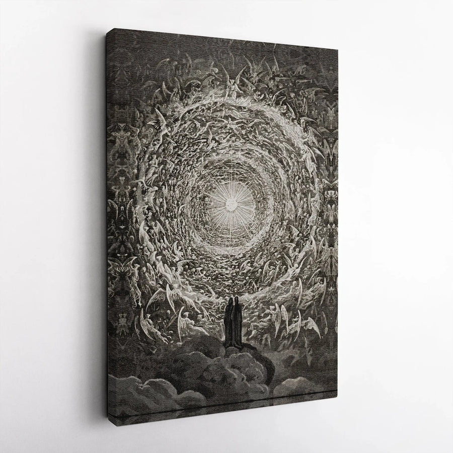 Gustave Doré Canvas Wall Art | Dante's Paradiso Celestial Illustration | Premium Gallery Wrap Canvas | Collector's Gift for Literature Lover