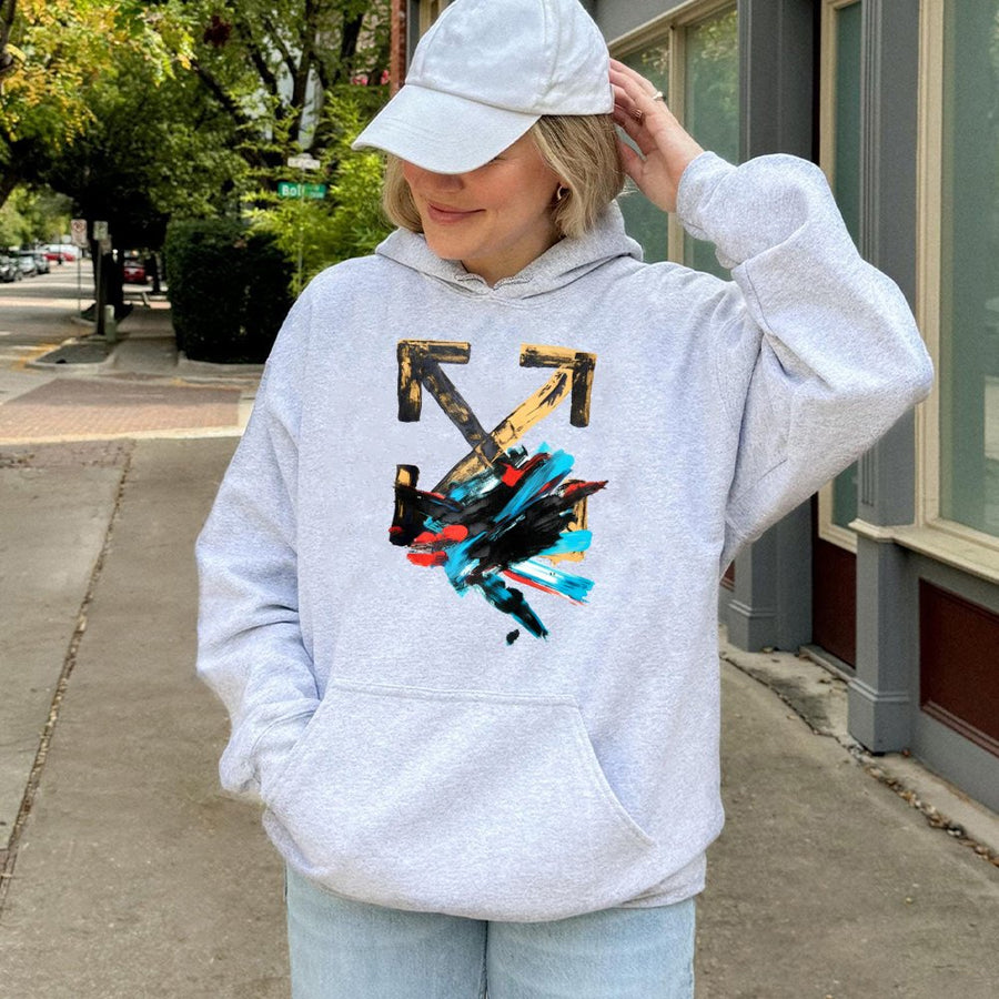 Abstract Archer Hoodie | Sagittarius Zodiac Graphic | Cotton-Blend Premium Quality | Artistic Astrology Gift for Men and Women