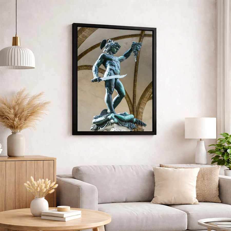 Perseus With Medusa Head Canvas Print | Benvenuto Cellini Renaissance Art | Gallery Quality 1.25 Inch Wrap | Greek Mythology Wall Decor Gift