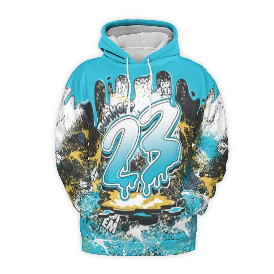 Number 23 Drip Hoodie | Graffiti Streetwear Graphic Sweatshirt | Premium Polyester Fleece | Unisex Urban Style Gift for Sneakerheads