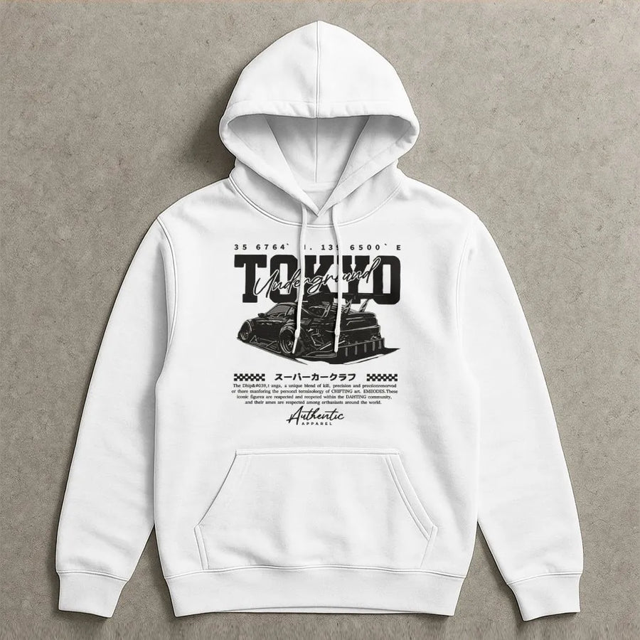 Tokyo Street Racing Hoodie | JDM Drift Car Graphic | Premium Cotton Blend | Gift for Car Enthusiasts & Tuner Fans