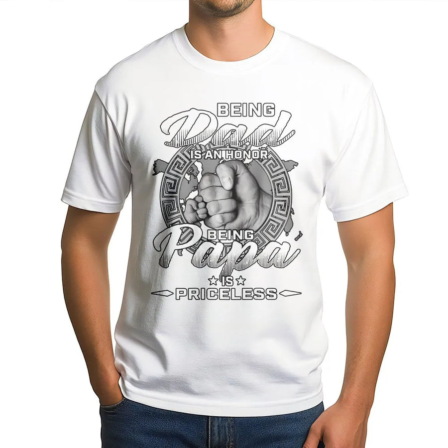 Dad T-Shirt | Minimalist Chest Graphic | Soft Crewneck Pullover | Gift for New Dad, Father's Day