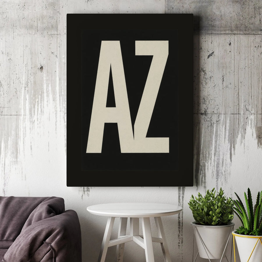 Arizona AZ Canvas Wall Art | Minimalist Typography Print | Premium 1.25" Thick Gallery Wrap | Modern Home Decor Gift for Arizonan