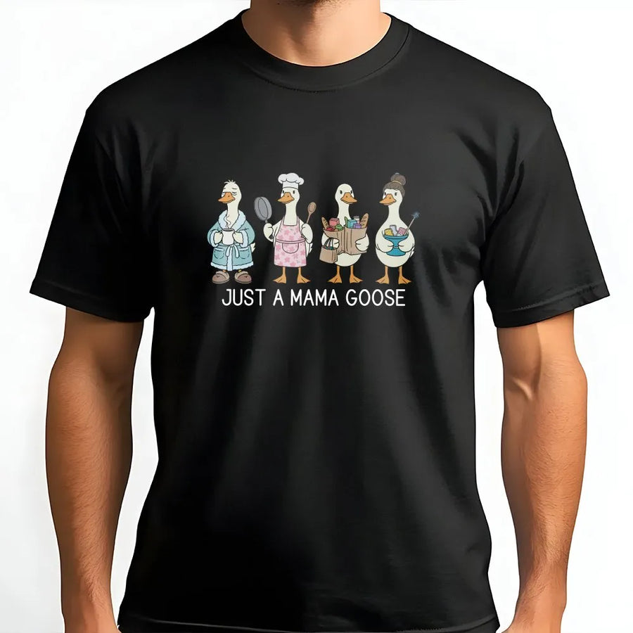Funny Mama Goose T-Shirt | Cute Mom Life Graphic Sweatshirt | Premium Cotton Blend | Unique Mother's Day Gift for Women