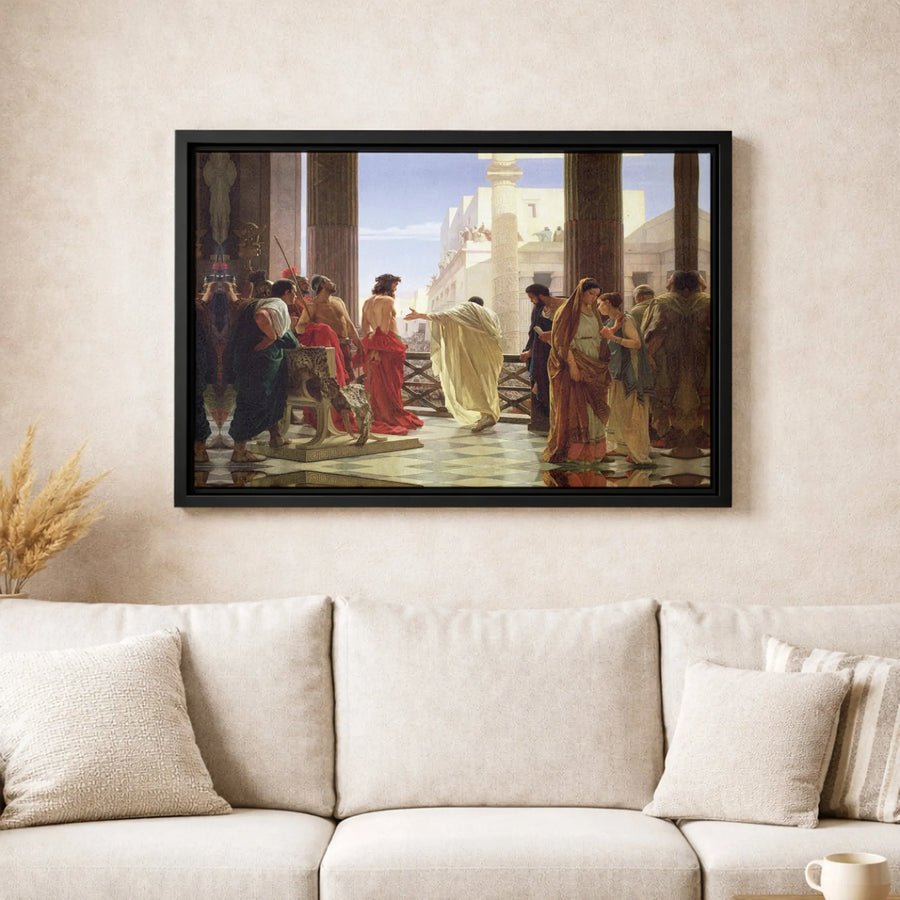 Ecce Homo Canvas Print | Antonio Ciseri Fine Art Reproduction | Gallery-Quality 1.25" Profile | Christian Wall Decor for Home Office