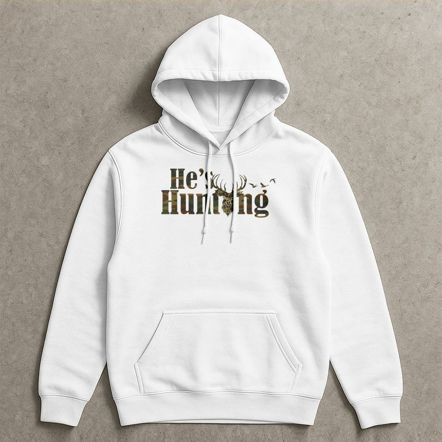 Hunting Hoodie | Camouflage Deer Head Graphic | Soft Cotton-Blend Outdoor Apparel | Gift for Hunters and Outdoorsmen