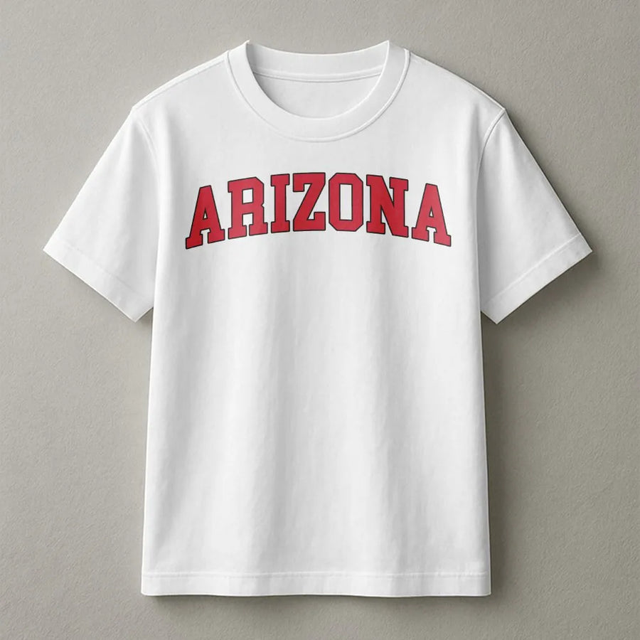 Arizona T-Shirt | Vintage College Style Graphic | Premium Cotton Tee | Unisex State Pride Souvenir Gift