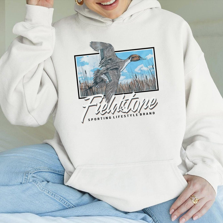 Duck Hunting Hoodie | Pintail Waterfowl Wildlife Graphic | Premium Cotton Blend | Gift For Outdoorsmen & Sporting Lifestyle Fans
