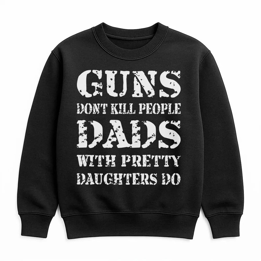 Funny Dad Shirt | Dads With Pretty Daughters Graphic Tee | Premium Cotton | Father's Day Gift for Protective Dad