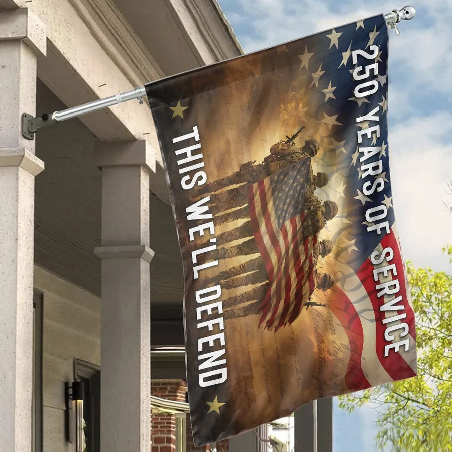 Veterans Day House Flag | Patriotic US Soldier Tribute | Double-Sided Polyester | Gift for Veteran & Military Families