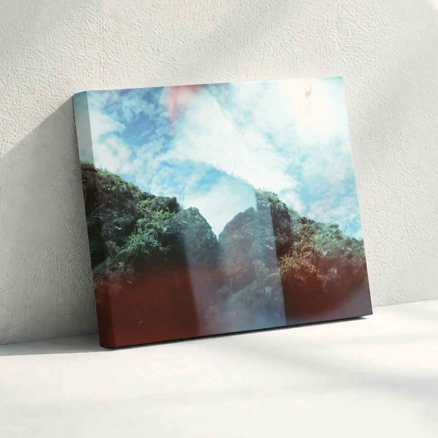 Mountain Landscape Canvas Print | Ethereal Rocky Cliff Photo | Premium Gallery Wrapped Canvas | Modern Living Room Wall Decor