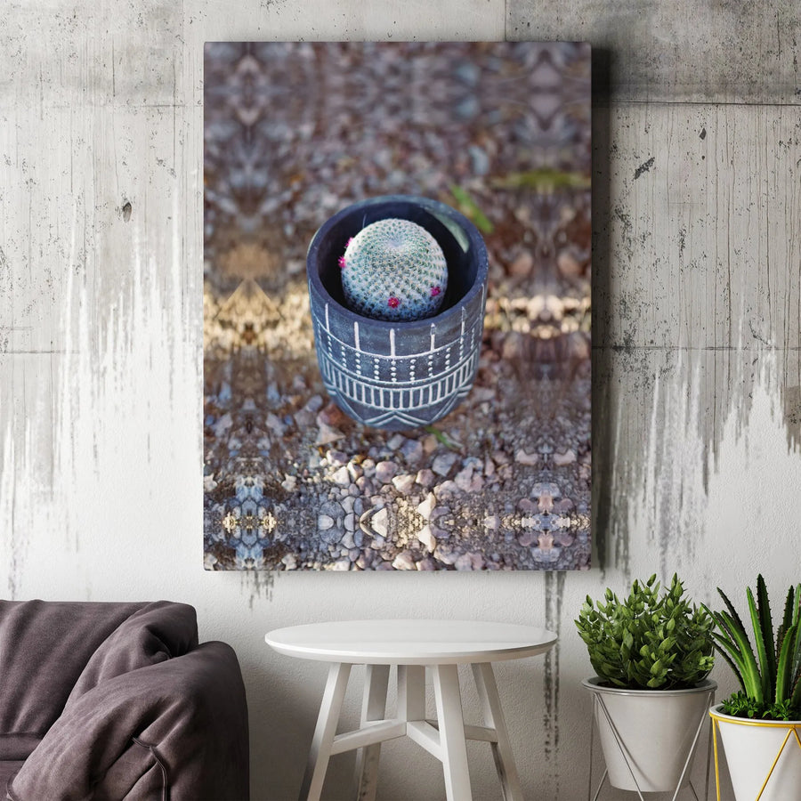 Pincushion Cactus Wall Art | Modern Botanical Home Decor Print | Premium 1.25-Inch Thick Gallery Canvas | Gift for Plant Lovers