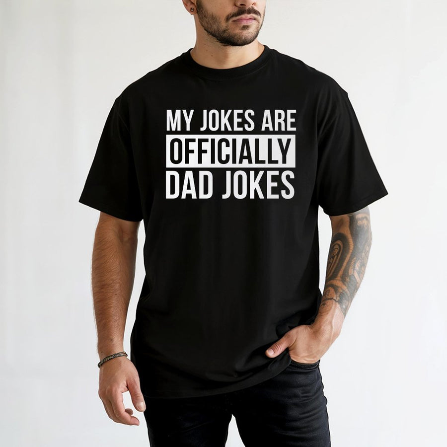My Jokes Are ly Dad Jokes T-Shirt | Funny New Dad Announcement | 100% Cotton Premium Tee | First Time Father Gift From Wife